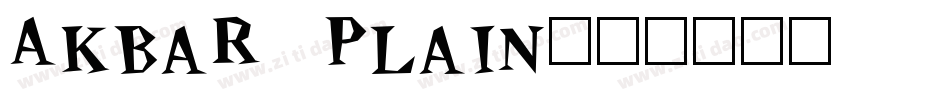 Akbar  Plain字体转换